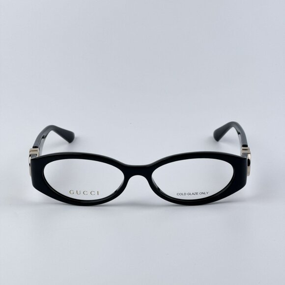 Gucci GG1693O 001 BRAND NEW Eyeglasses Black Oval Women - Picture 1 of 12